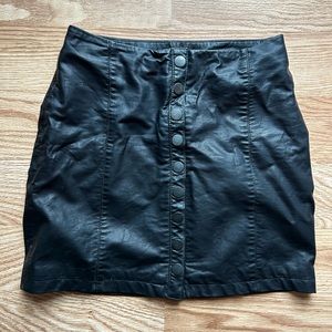 Free People Faux Leather Skirt